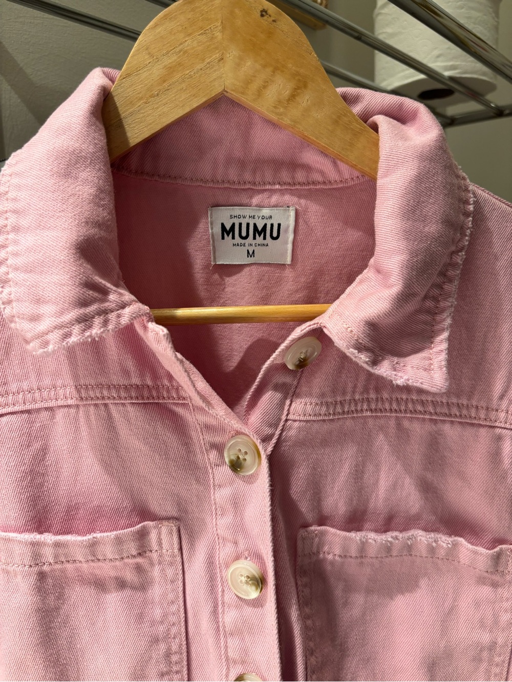 Show Me Your Mumu Pink Denim Romper - Picture 2 of 3